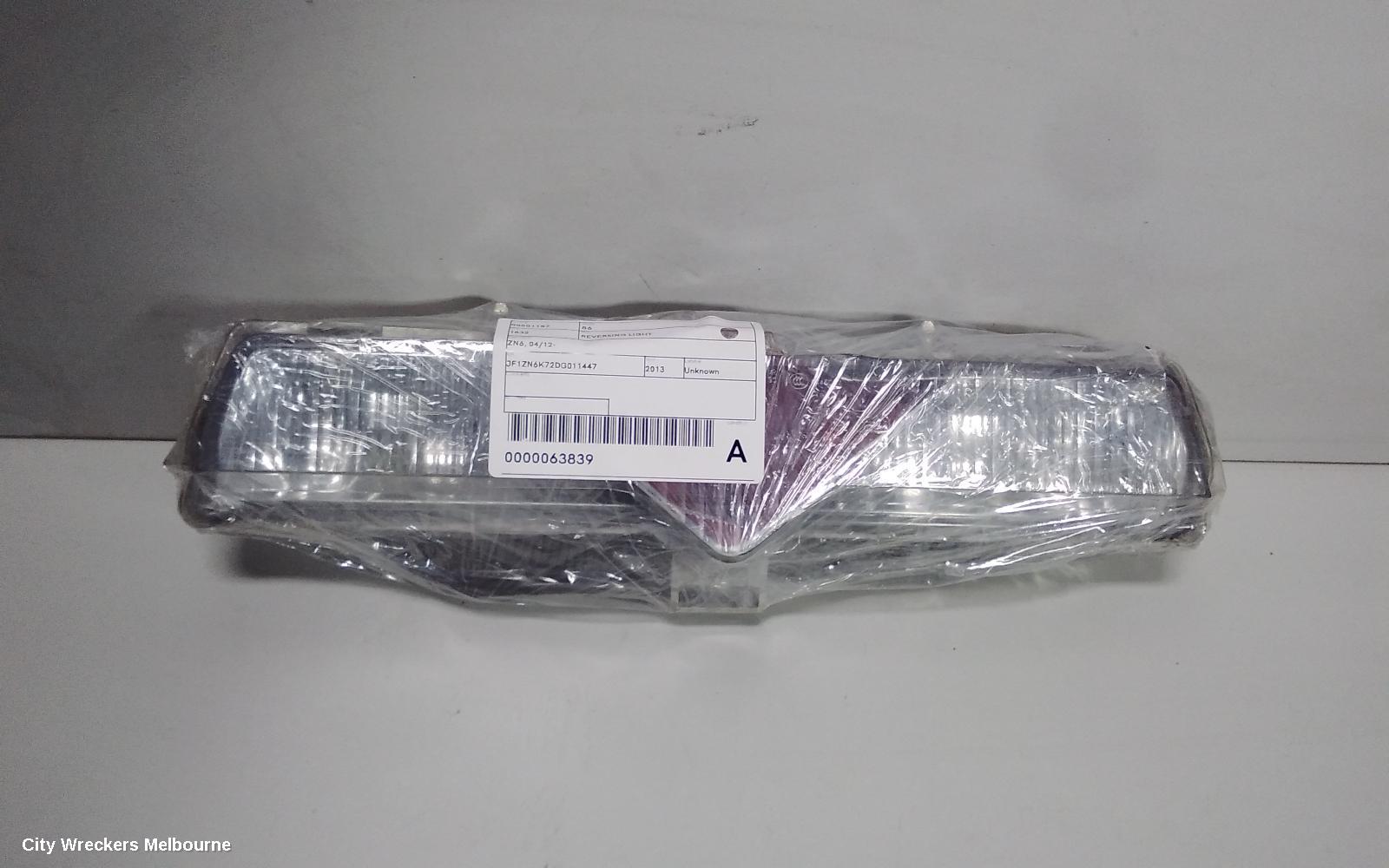 TOYOTA 86 REVERSING LIGHT, REVERSE LIGHT, NON FOGLIGHT TYPE, ZN6, 04/2012 - 09/2021