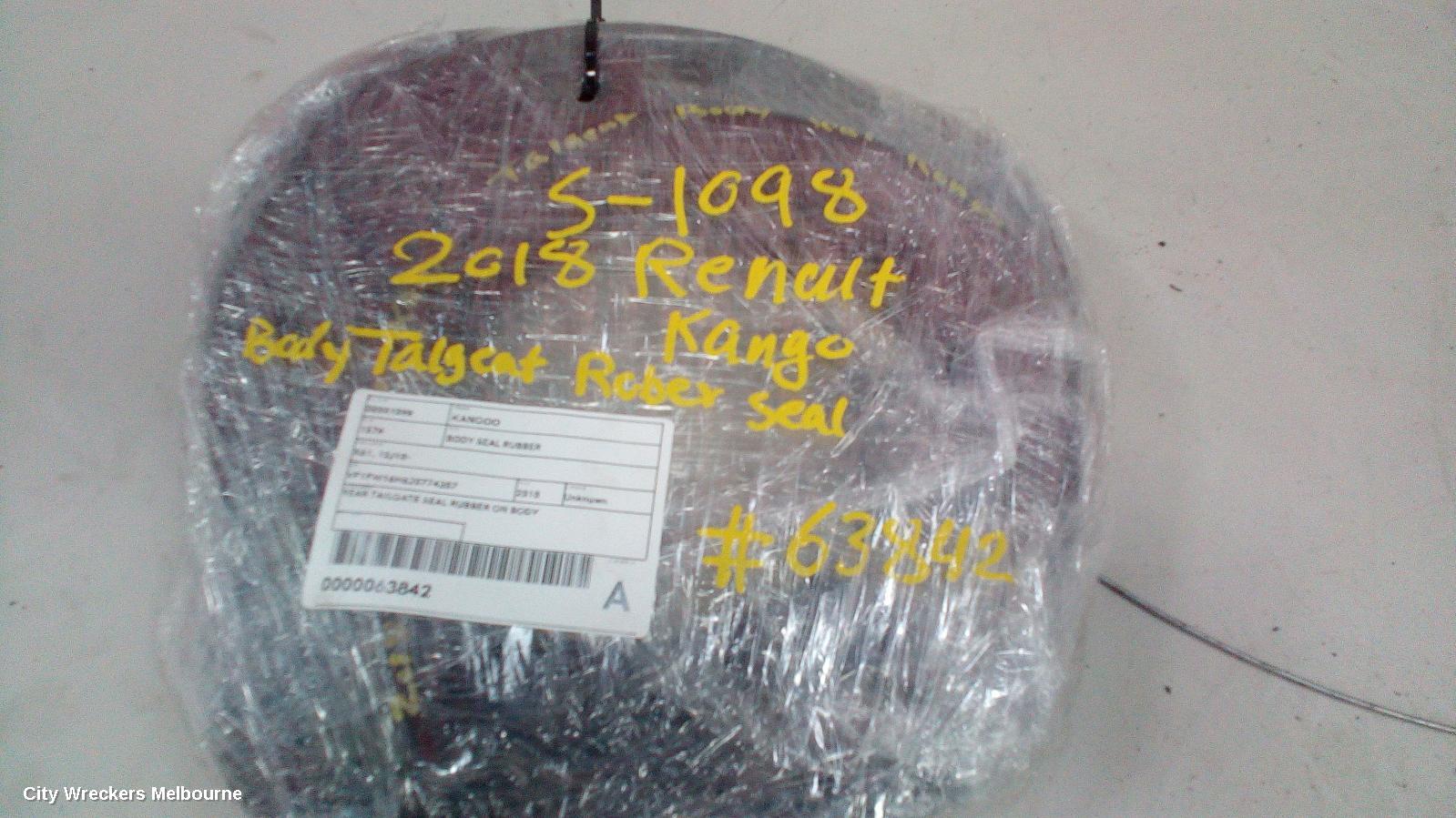 RENAULT KANGOO SEAL, REAR TAILGATE SEAL RUBBER ON BODY: 63842, X61, 10/2010 - 02/2022