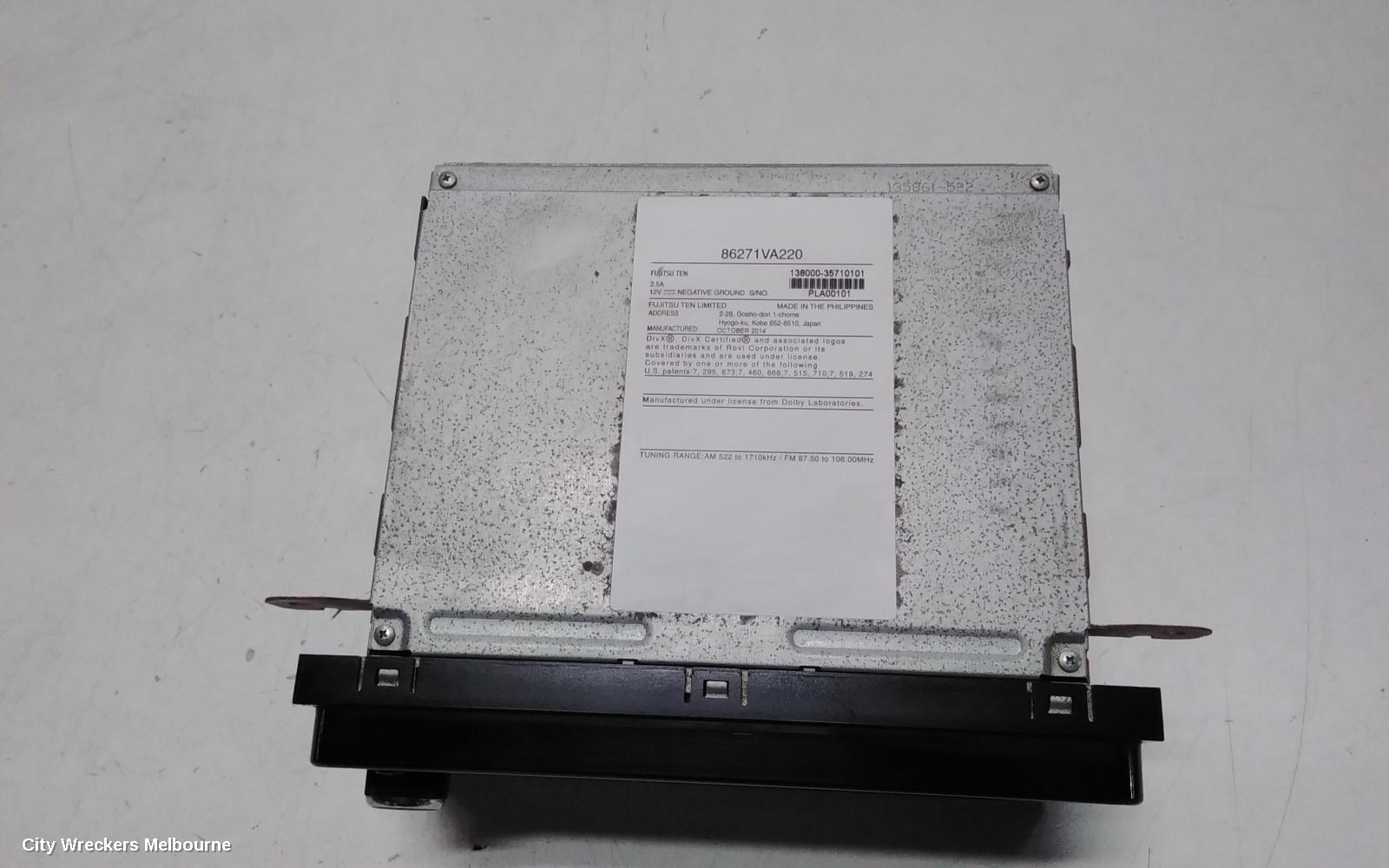SUBARU WRX RADIO/CD/DVD/SAT/TV, SAT NAV HEAD UNIT, V1, 03/2014 ONWARDS