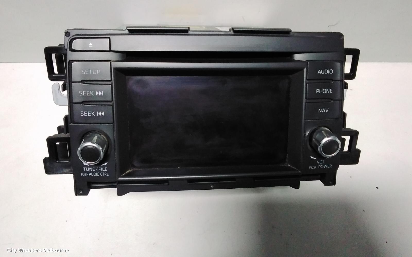 MAZDA CX5 RADIO/CD/DVD/SAT/TV, SAT NAV, NON TOUCHSCREEN TYPE, KE, 02/2012 - 12/2016