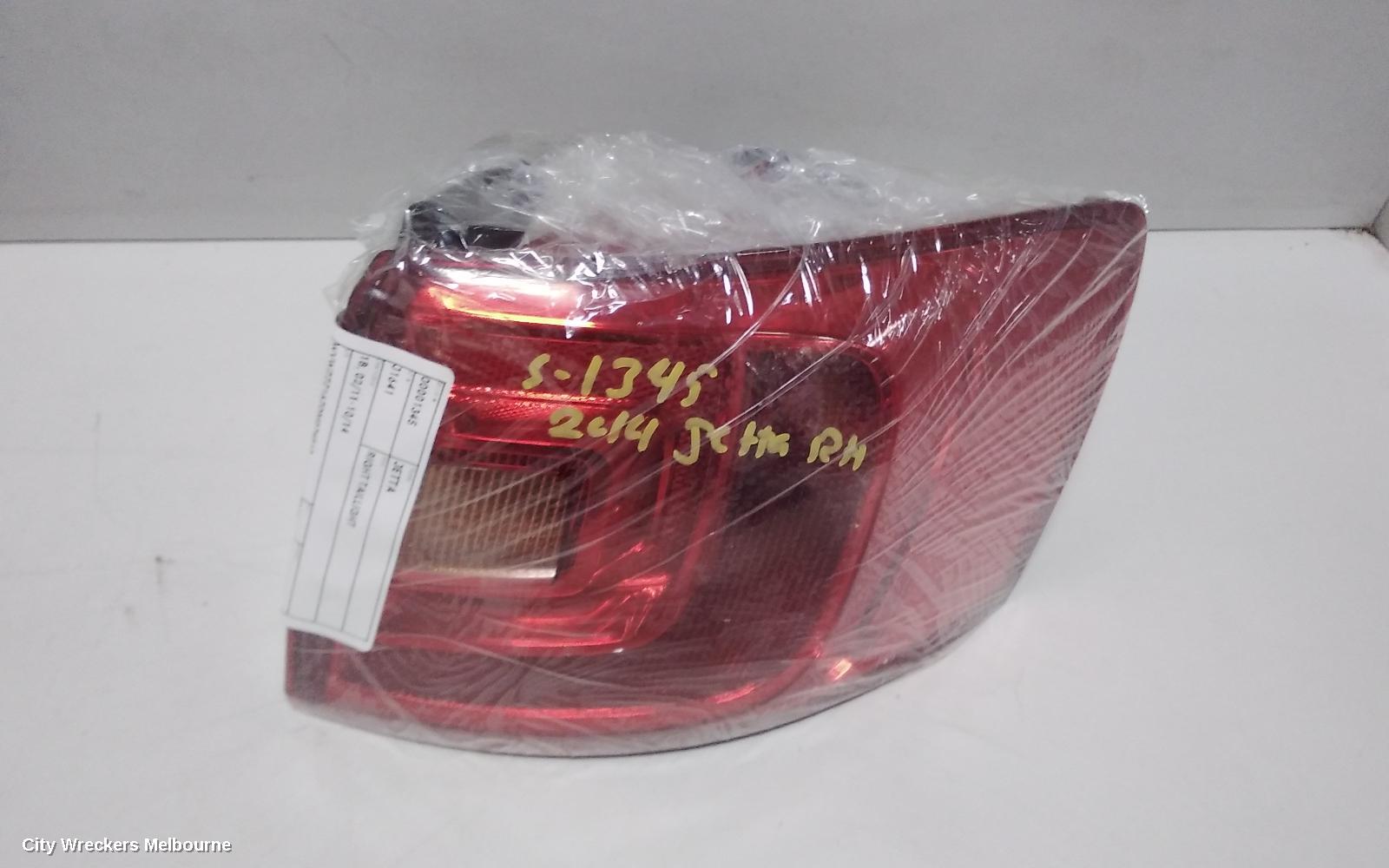 VOLKSWAGEN JETTA RIGHT TAILLIGHT, 1B, IN BODY, W/ HALOGEN, TINTED TYPE, 11/2014 - 12/2017