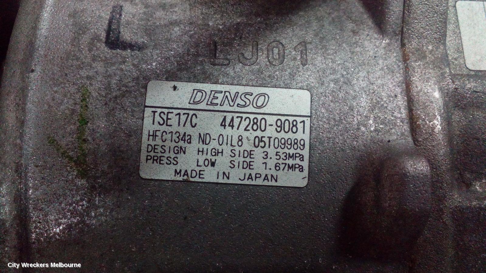 TOYOTA CAMRY A/C COMPRESSOR, ASV50, 2.5, 2AR-FE, 12/2011 - 10/2017