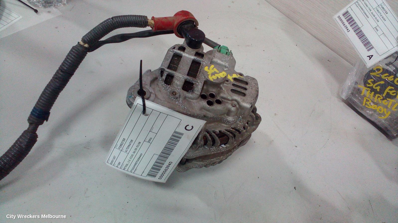 SUBARU FORESTER ALTERNATOR, PETROL, 2.5, EJ25, 06/2005 - 02/2008