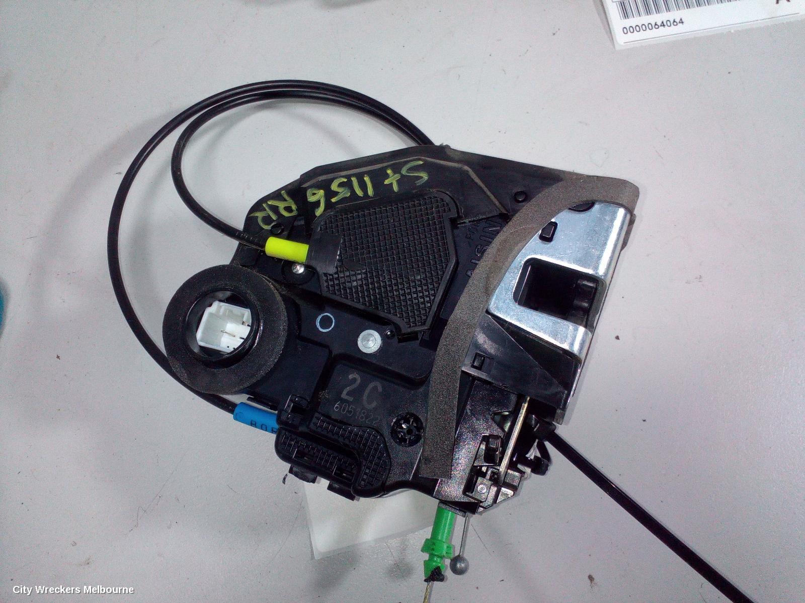 TOYOTA COROLLA DOOR/BOOT/GATE LOCK, RIGHT REAR DOOR LOCK, ZRE182R, ASCENT/ASCENT SPORT/LEVIN SX/SX/ZR, 10/2012 - 06/2018