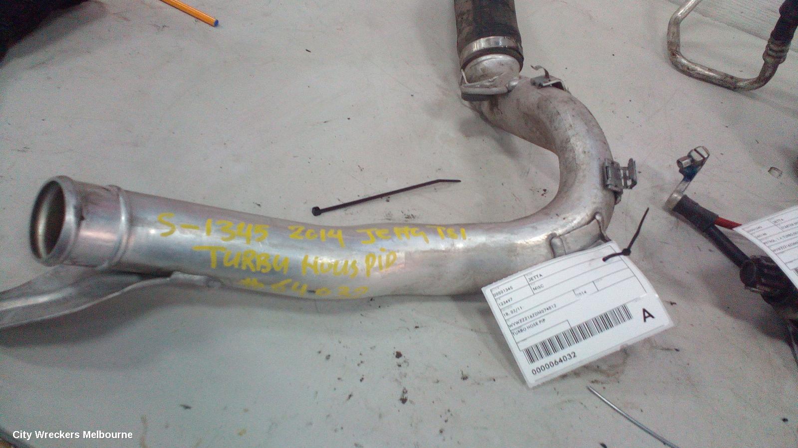 VOLKSWAGEN JETTA, 1B, 02/2011 ONWARDS, TURBO HOSE PIP: 64032