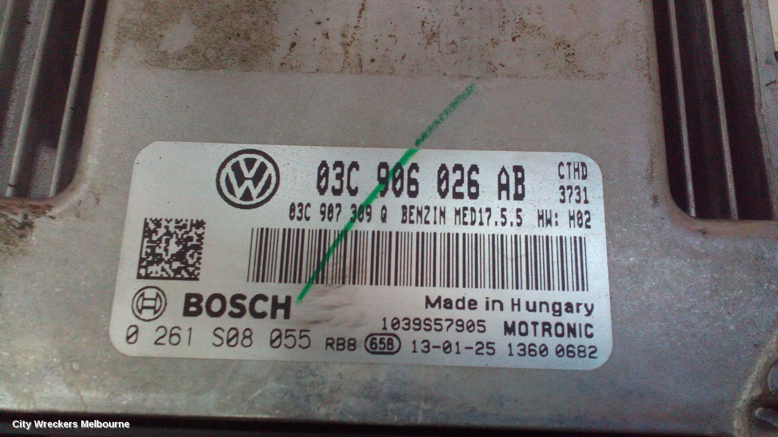 VOLKSWAGEN JETTA ECU, ENGINE ECU, PETROL, 1.4, CTHD CODE, TURBO/SCHARGED, SEC SET (ECU/IMM/READER/KEY), 1B, 02/2011 ONWARDS 12/2017