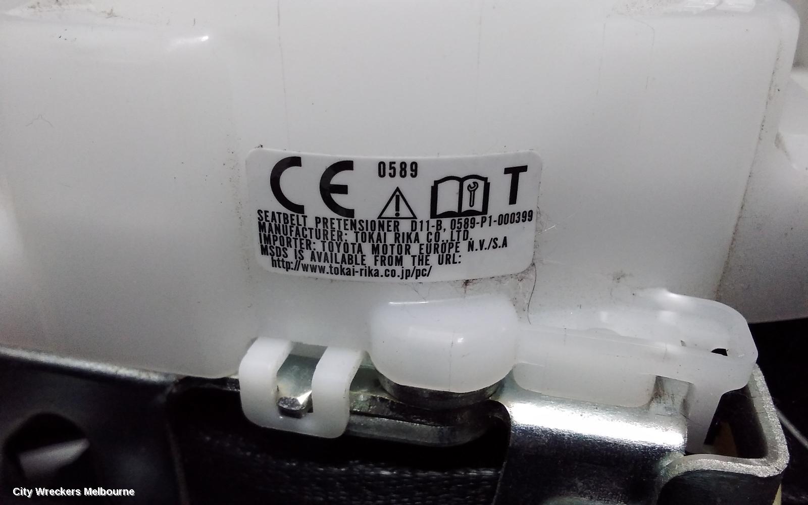 TOYOTA TARAGO SEATBELT/STALK, LH FRONT, SEAT BELT ONLY, BLACK, NON ELEC MOTOR ADJUSTMENT TYPE, ACR50R, 04/2012 - 06/2020