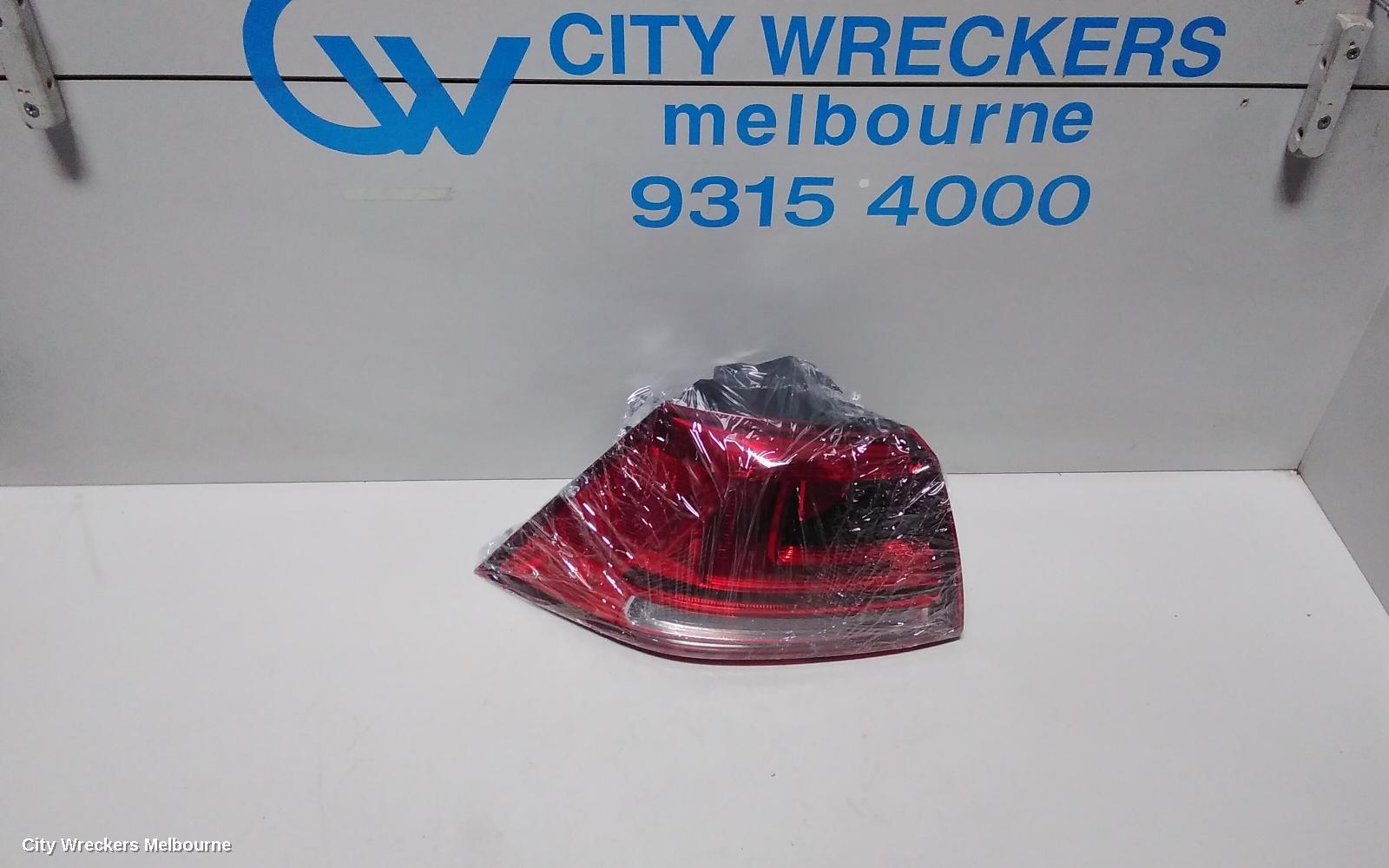 VOLKSWAGEN GOLF LEFT TAILLIGHT, GEN 7, HATCH, STANDARD, NON LED TYPE, 03/2013 - 03/2017