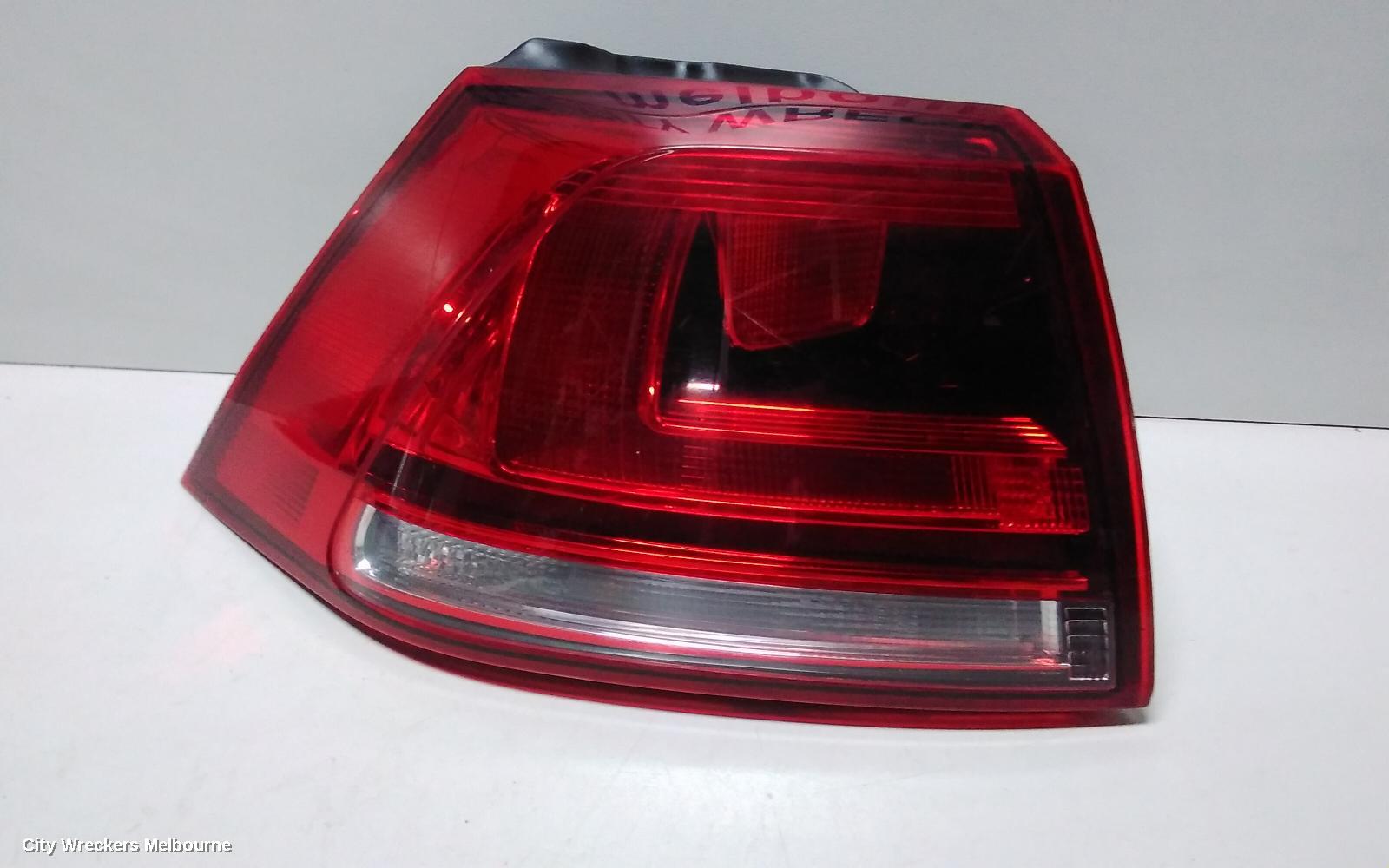 VOLKSWAGEN GOLF LEFT TAILLIGHT, GEN 7, HATCH, STANDARD, NON LED TYPE, 03/2013 - 03/2017