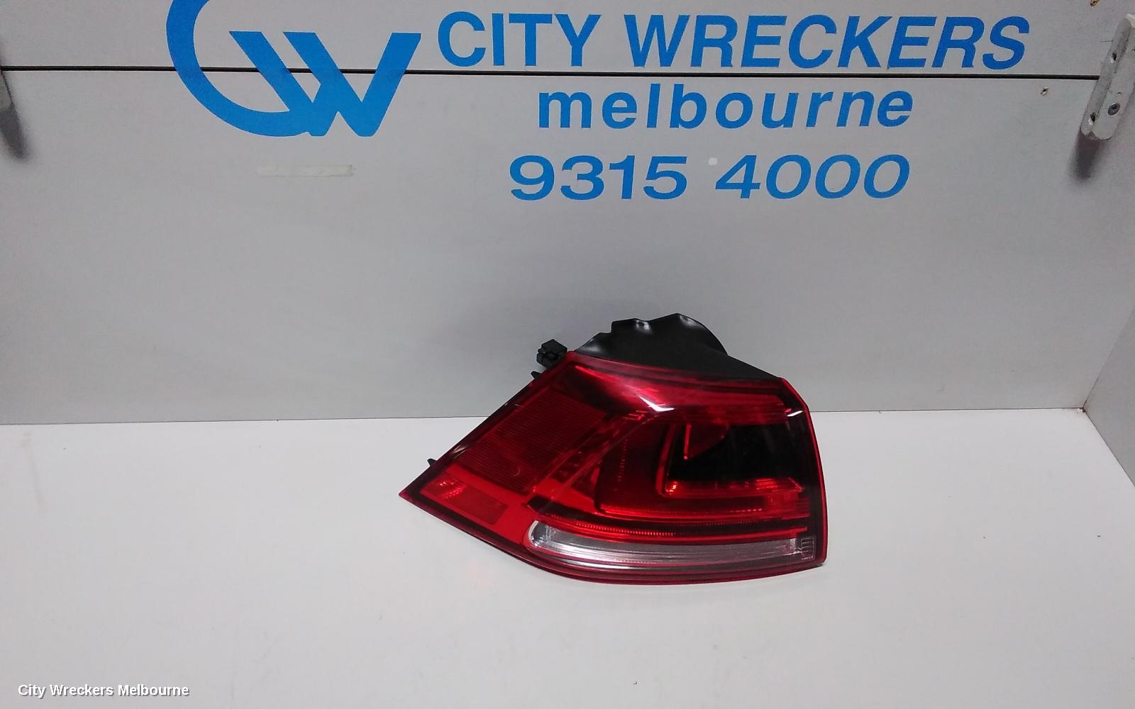 VOLKSWAGEN GOLF LEFT TAILLIGHT, GEN 7, HATCH, STANDARD, NON LED TYPE, 03/2013 - 03/2017