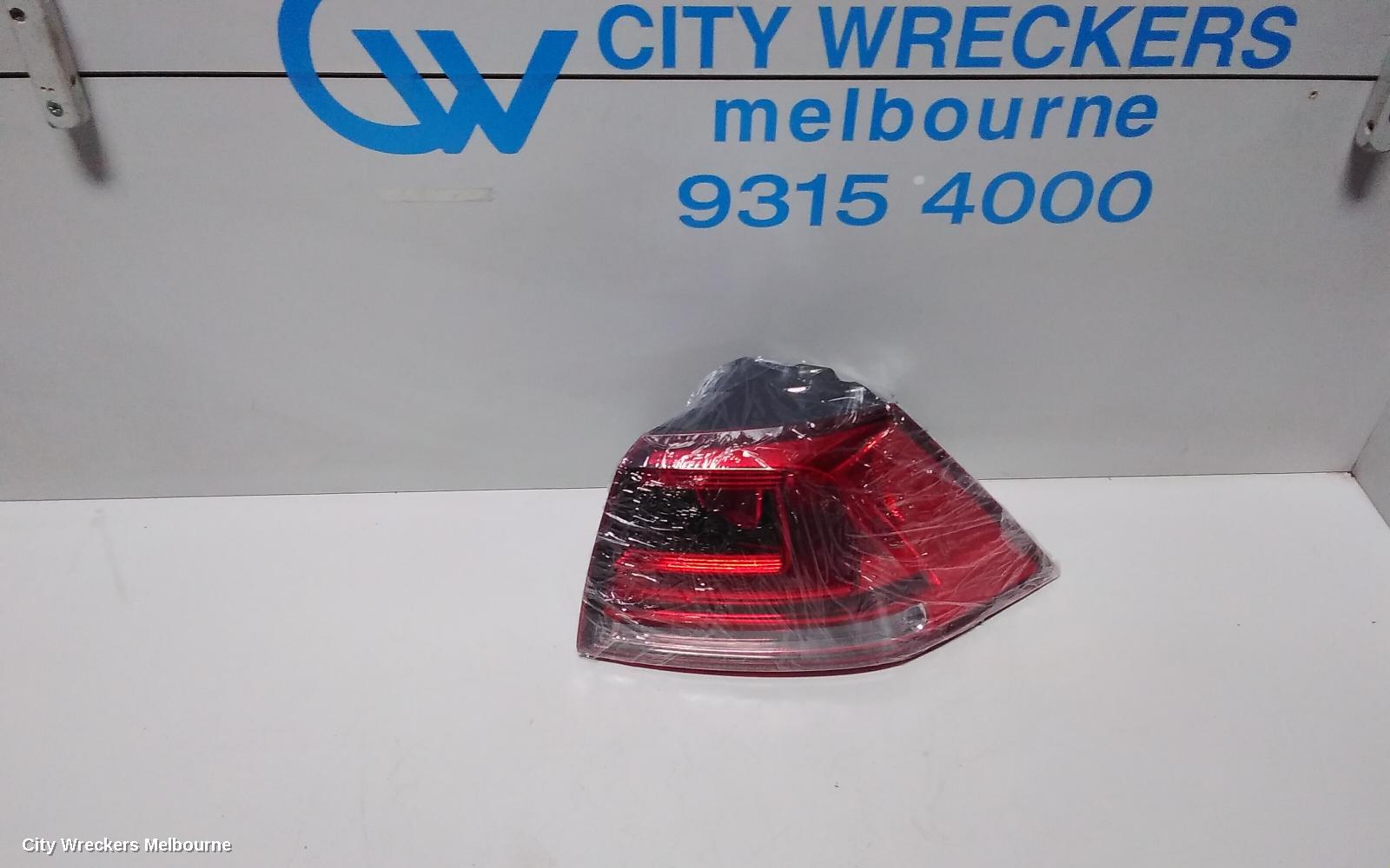 VOLKSWAGEN GOLF RIGHT TAILLIGHT, GEN 7, HATCH, STANDARD, NON LED TYPE, 03/2013 - 03/2017