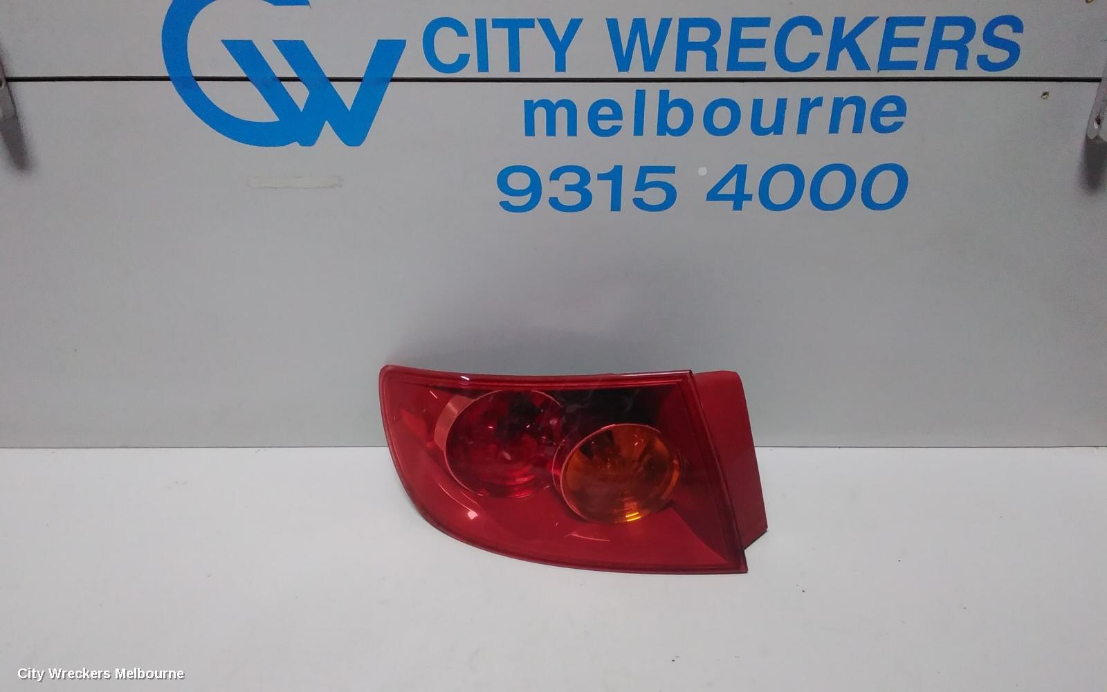 MAZDA 3 LEFT TAILLIGHT, BK, SEDAN, 2.0 ENG, 10/2003 - 06/2006