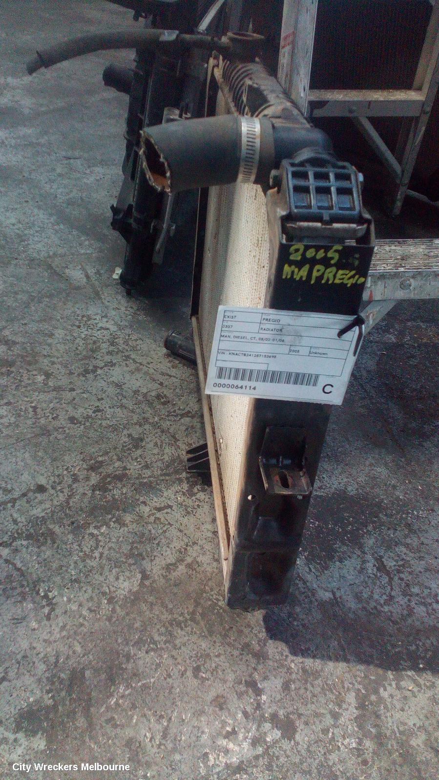 KIA PREGIO RADIATOR, MAN, DIESEL, CT, 08/2002 - 01/2006