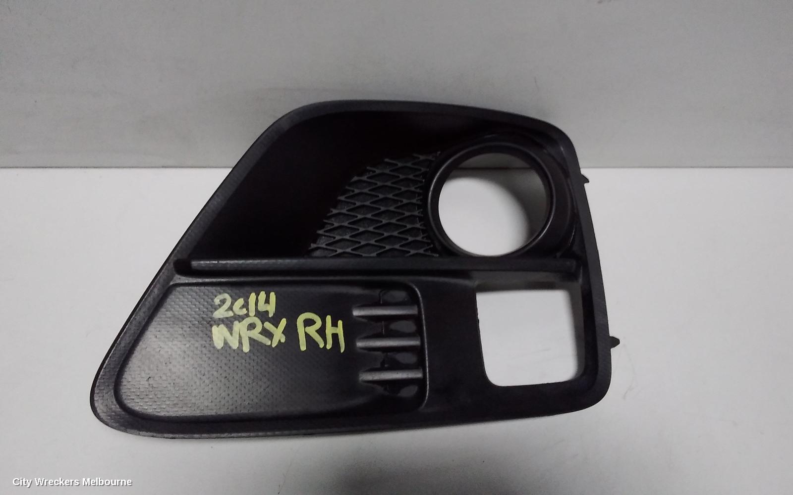 SUBARU WRX RIGHT INDICATOR/FOG/SIDE, BUMPER FOGLAMP SURROUND, V1, 03/2014 - 05/2017