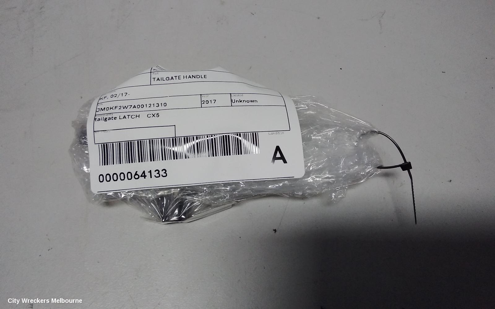 MAZDA CX5 TAILGATE HANDLE, KF, W/ RELEASE SWITCH TYPE, 02/2017 ONWARDS