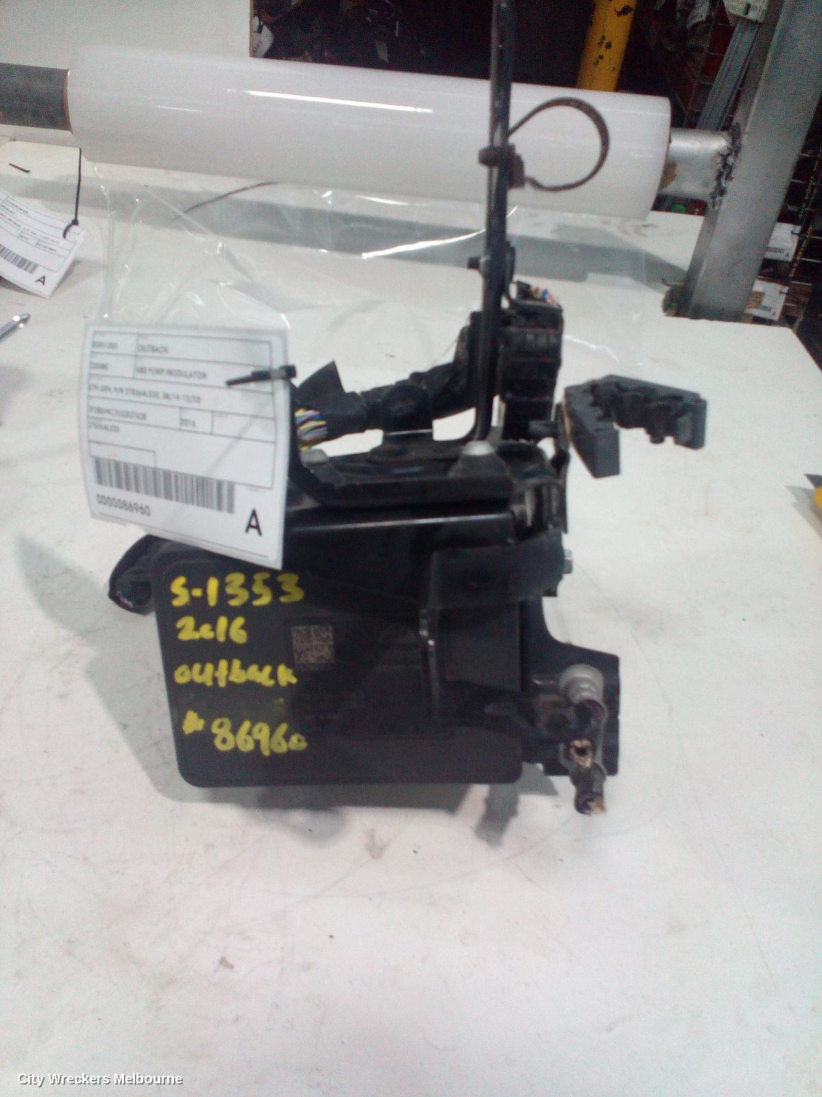 SUBARU OUTBACK ABS PUMP/MODULATOR, 6TH GEN, P/N 27536AL030, 08/2014 - 12/2020