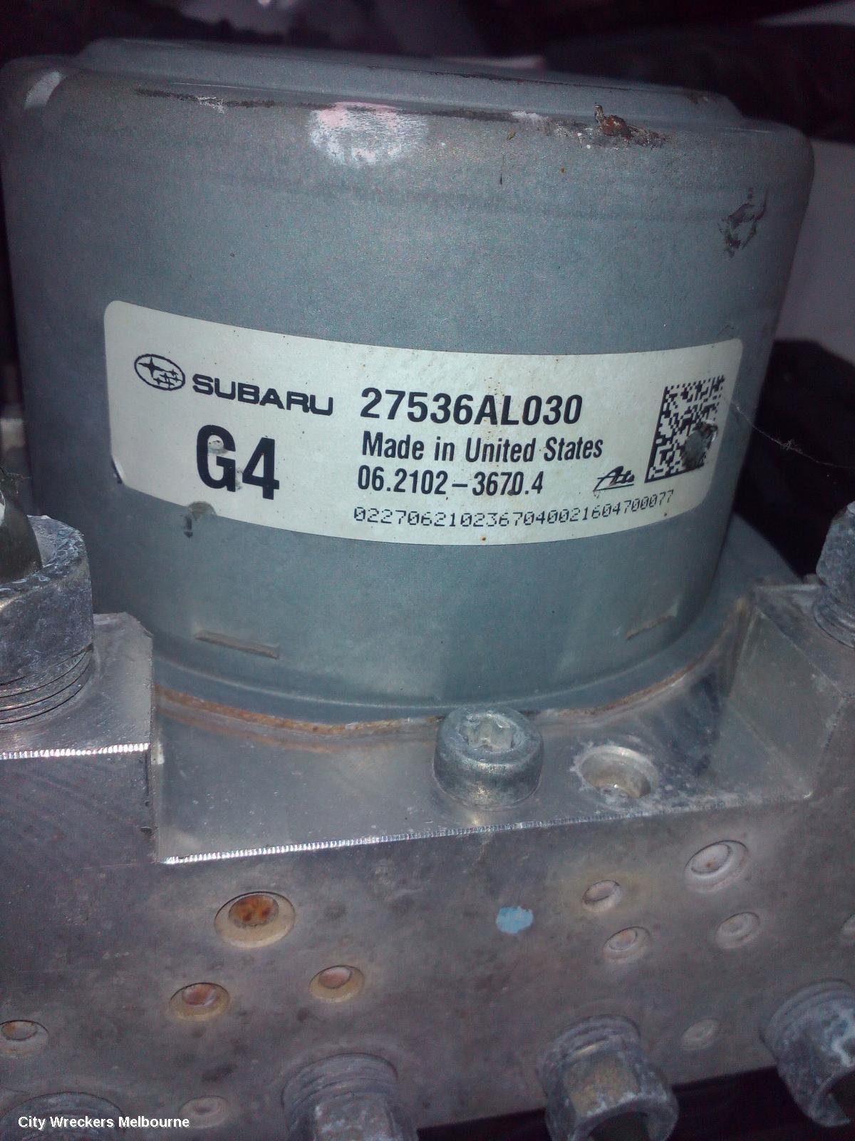 SUBARU OUTBACK ABS PUMP/MODULATOR, 6TH GEN, P/N 27536AL030, 08/2014 - 12/2020