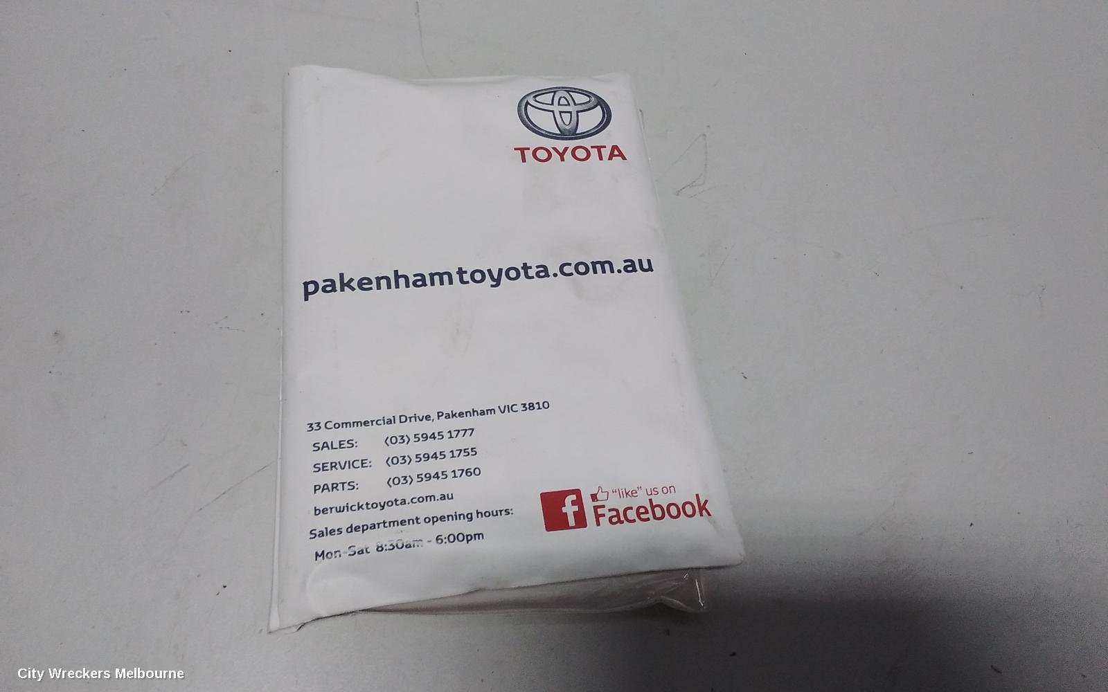 TOYOTA KLUGER OWNERS HANDBOOK, GSU40-GSU45, 05/2007 - 02/2014