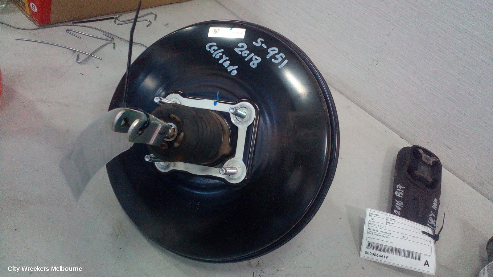 HOLDEN COLORADO BRAKE BOOSTER, RG/RG 7, AUTO T/M, 01/2012 - 12/2020