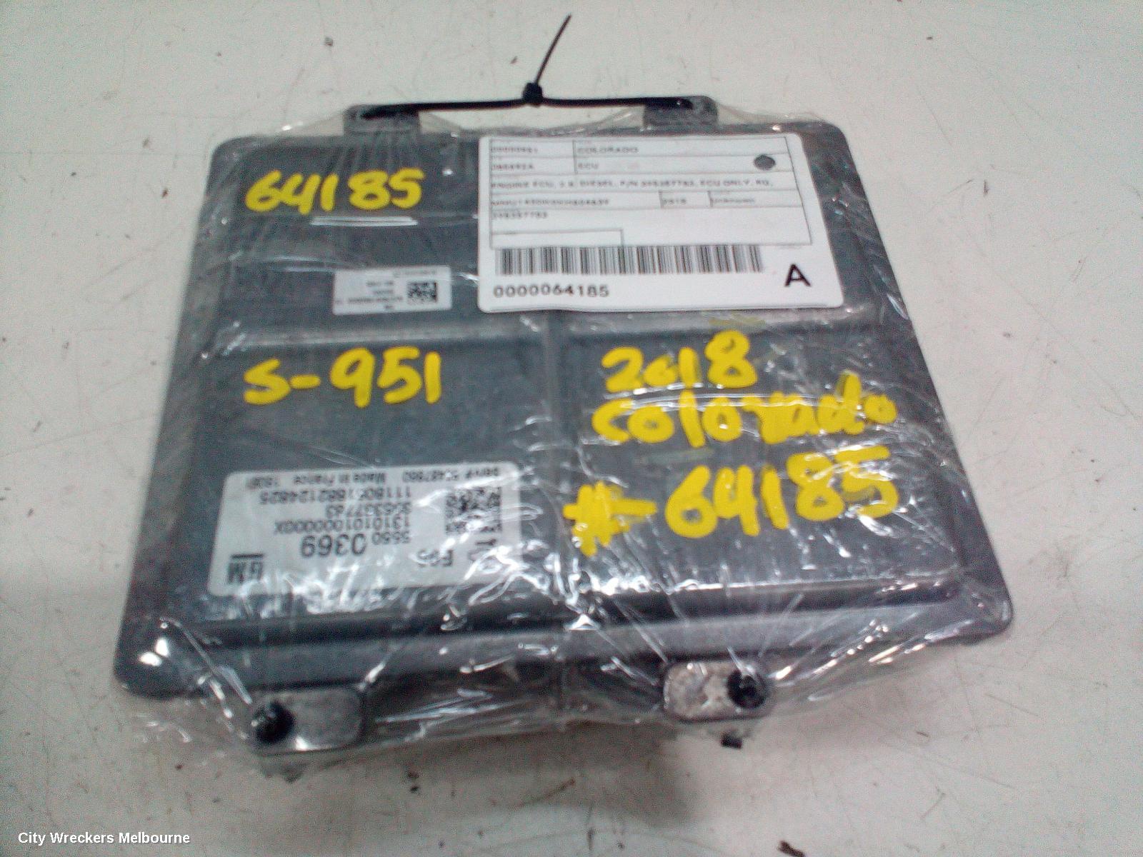 HOLDEN COLORADO ECU, ENGINE ECU, 2.8, DIESEL, P/N 395357783, ECU ONLY, RG, 01/2012 ONWARDS