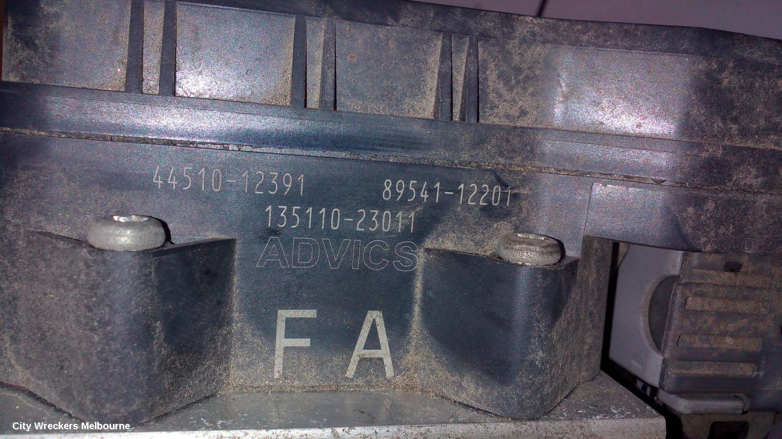 TOYOTA COROLLA ABS PUMP/MODULATOR, ZRE152, P/N 4405012210, 03/2007 - 09/2012