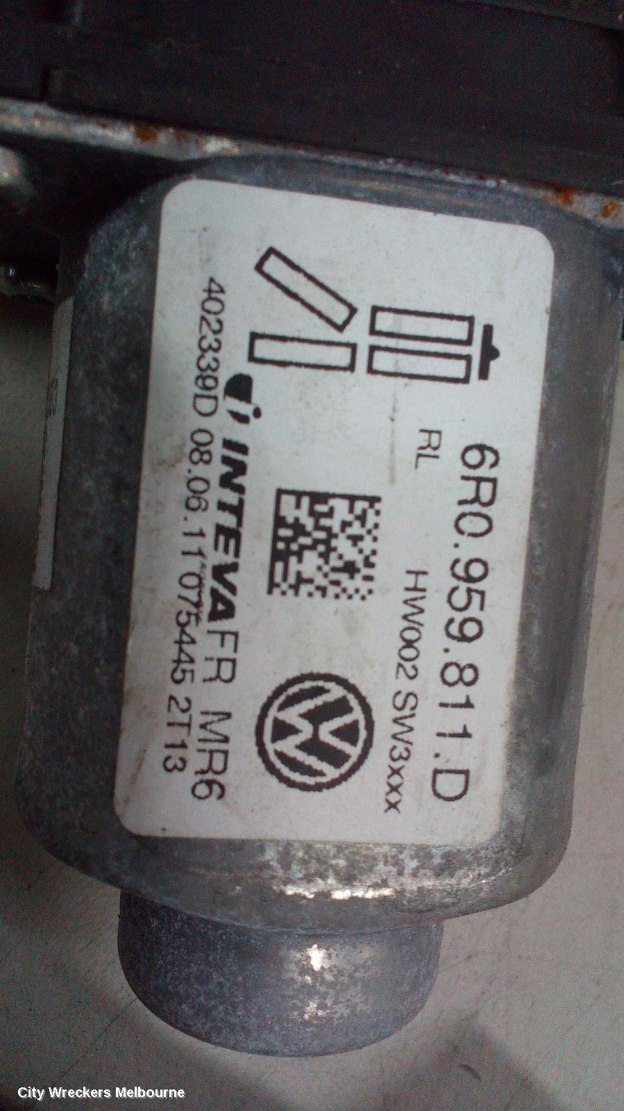 VOLKSWAGEN AMAROK LEFT REAR WND REG/MOTOR, 2H, 12/2010 ONWARDS