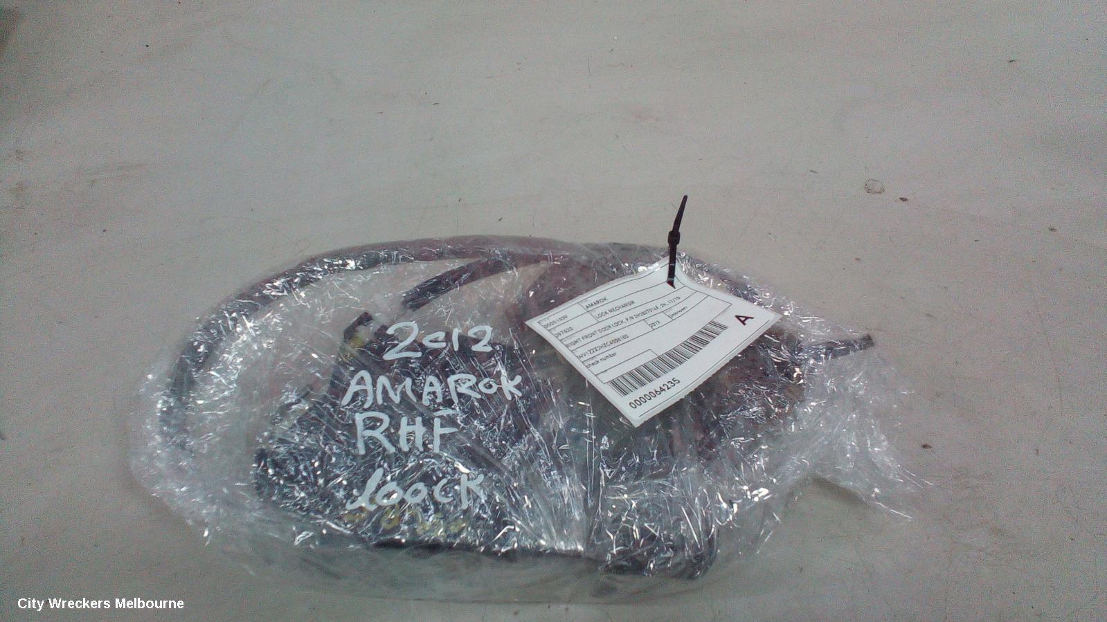 VOLKSWAGEN AMAROK DOOR/BOOT/GATE LOCK, RIGHT FRONT DOOR LOCK, P/N 5N2837016C, 2H, 10/2010 - 09/2022