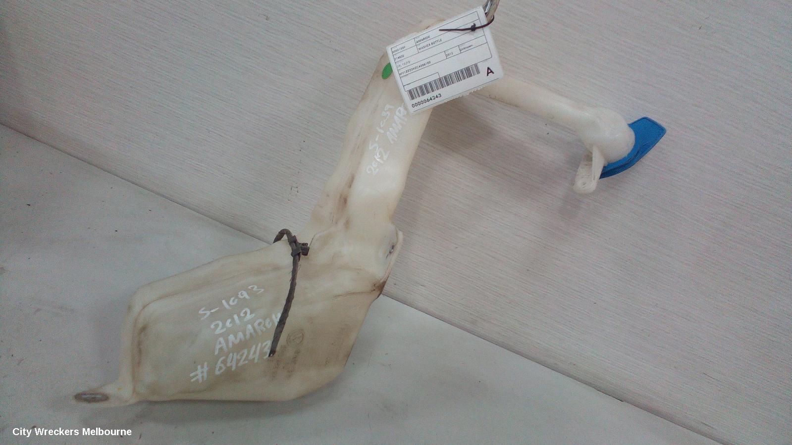 VOLKSWAGEN AMAROK WASHER BOTTLE, 2H, 12/2010 ONWARDS