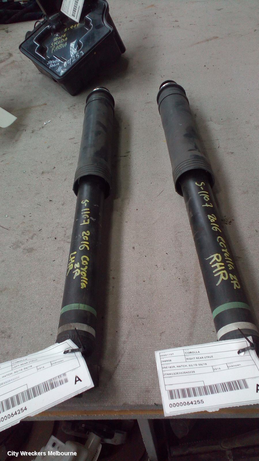 TOYOTA COROLLA LEFT REAR STRUT, ZRE182R, HATCH, 03/2015 - 06/2018