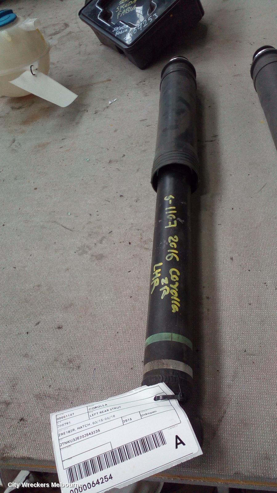 TOYOTA COROLLA LEFT REAR STRUT, ZRE182R, HATCH, 03/2015 - 06/2018