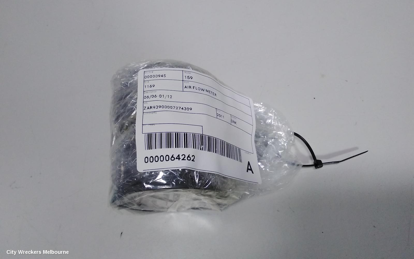 ALFA ROMEO 159 AIR FLOW METER, 2.4, DIESEL, 06/2006 - 01/2012