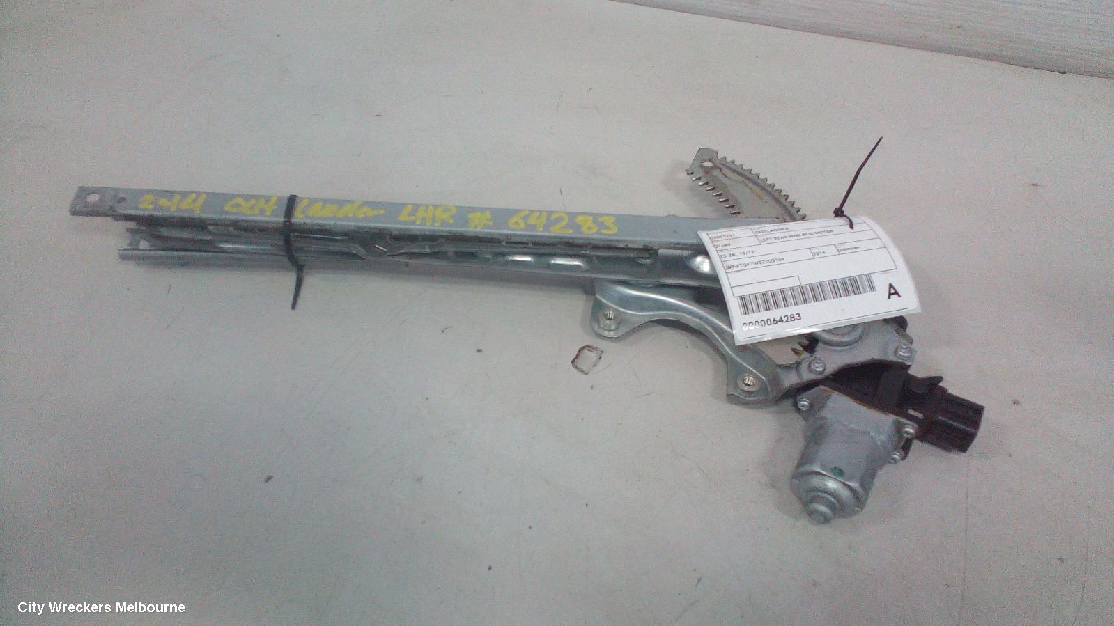 MITSUBISHI OUTLANDER LEFT REAR WND REG/MOTOR, ZJ-ZK, 10/2012 ONWARDS