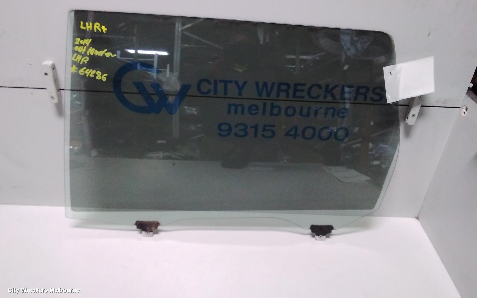 MITSUBISHI OUTLANDER LEFT REAR DOOR WINDOW, ZJ-ZK, 10/2012 ONWARDS