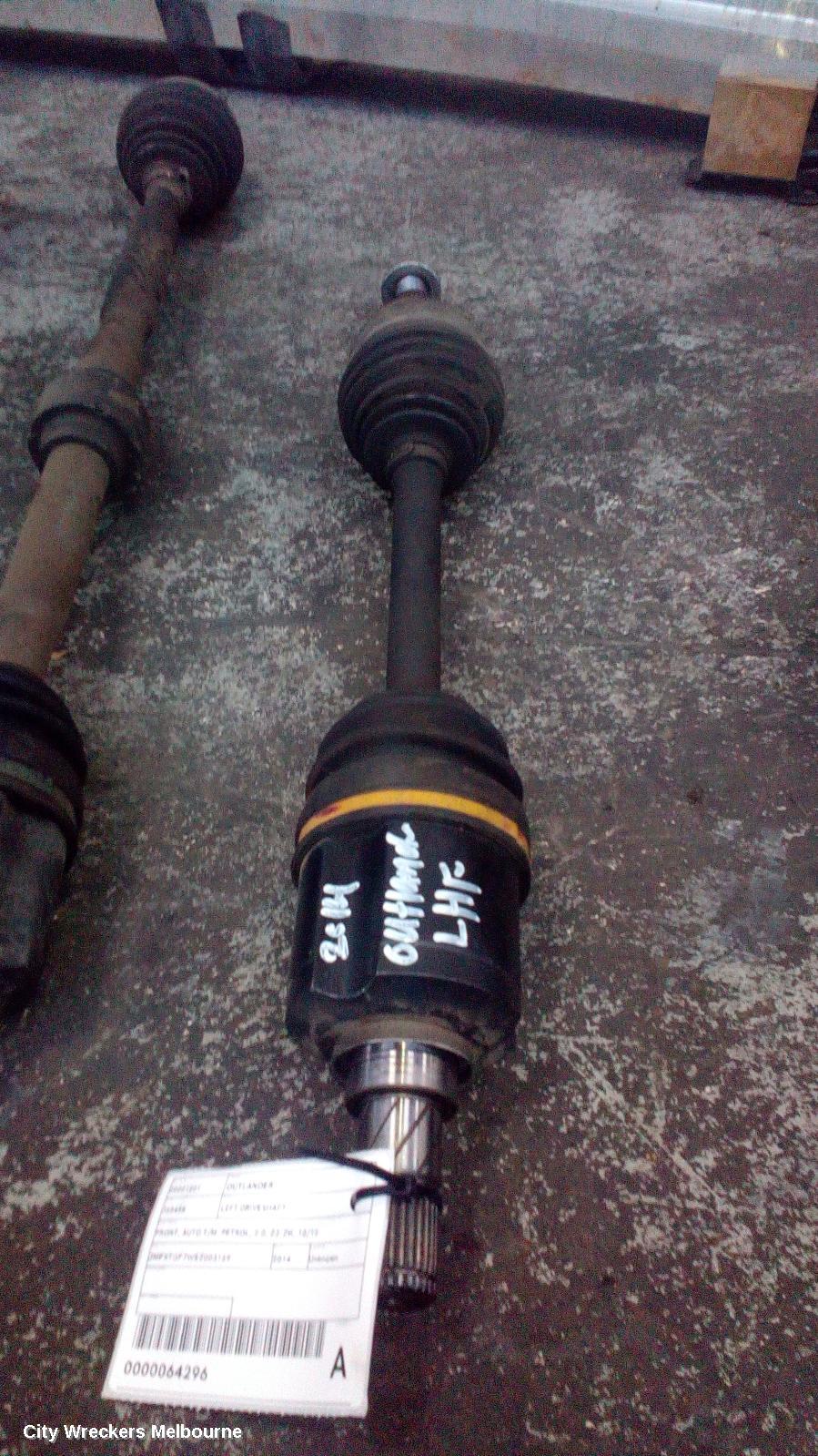 MITSUBISHI OUTLANDER LEFT DRIVESHAFT, FRONT, AUTO T/M, PETROL, 2.0, ZJ-ZL, 10/2012 ONWARDS