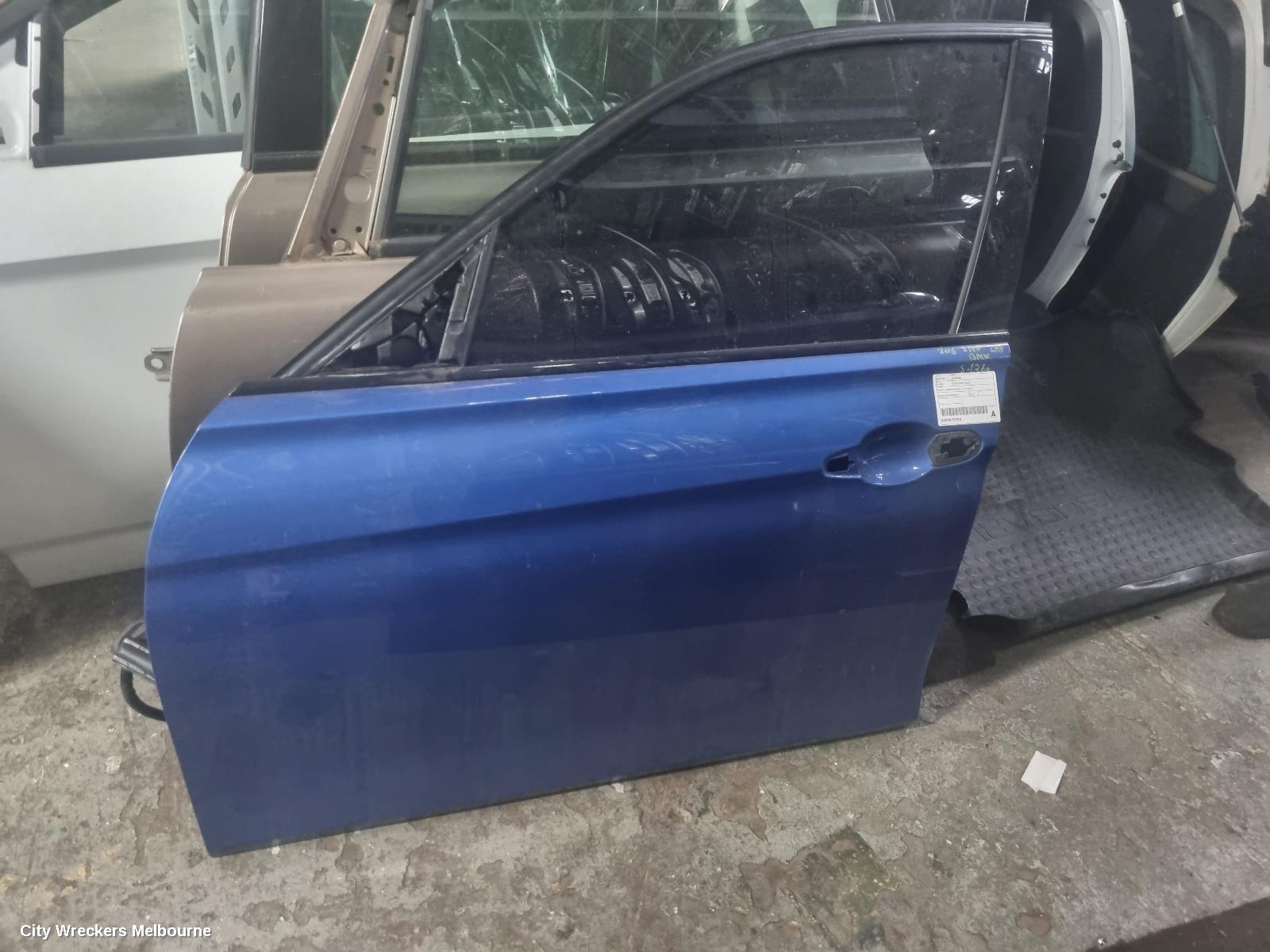 BMW 3 SERIES LEFT FRONT DOOR, F30/F31, SEDAN/WAGON, 11/2011 - 05/2019