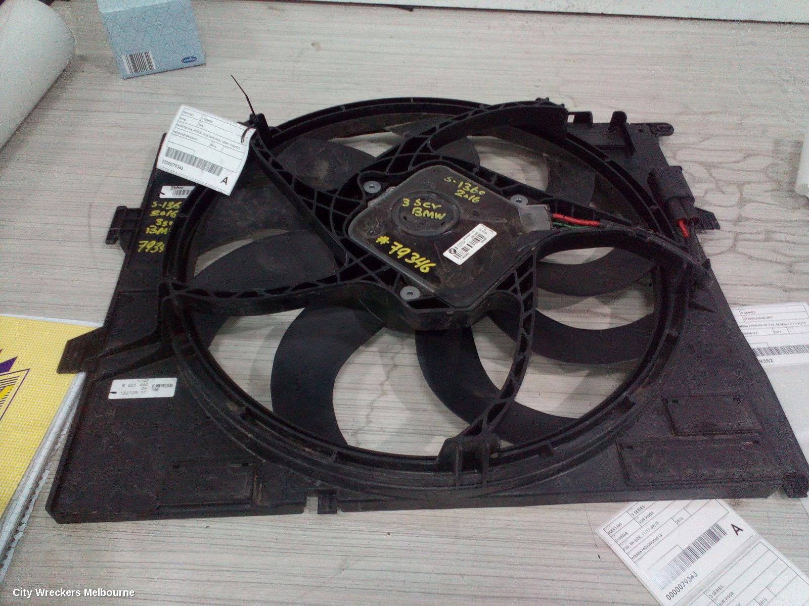 BMW 3 SERIES FAN, RADIATOR FAN, PETROL, 320I/330I/340I, 400W, F30/F31, 07/2015 - 05/2019