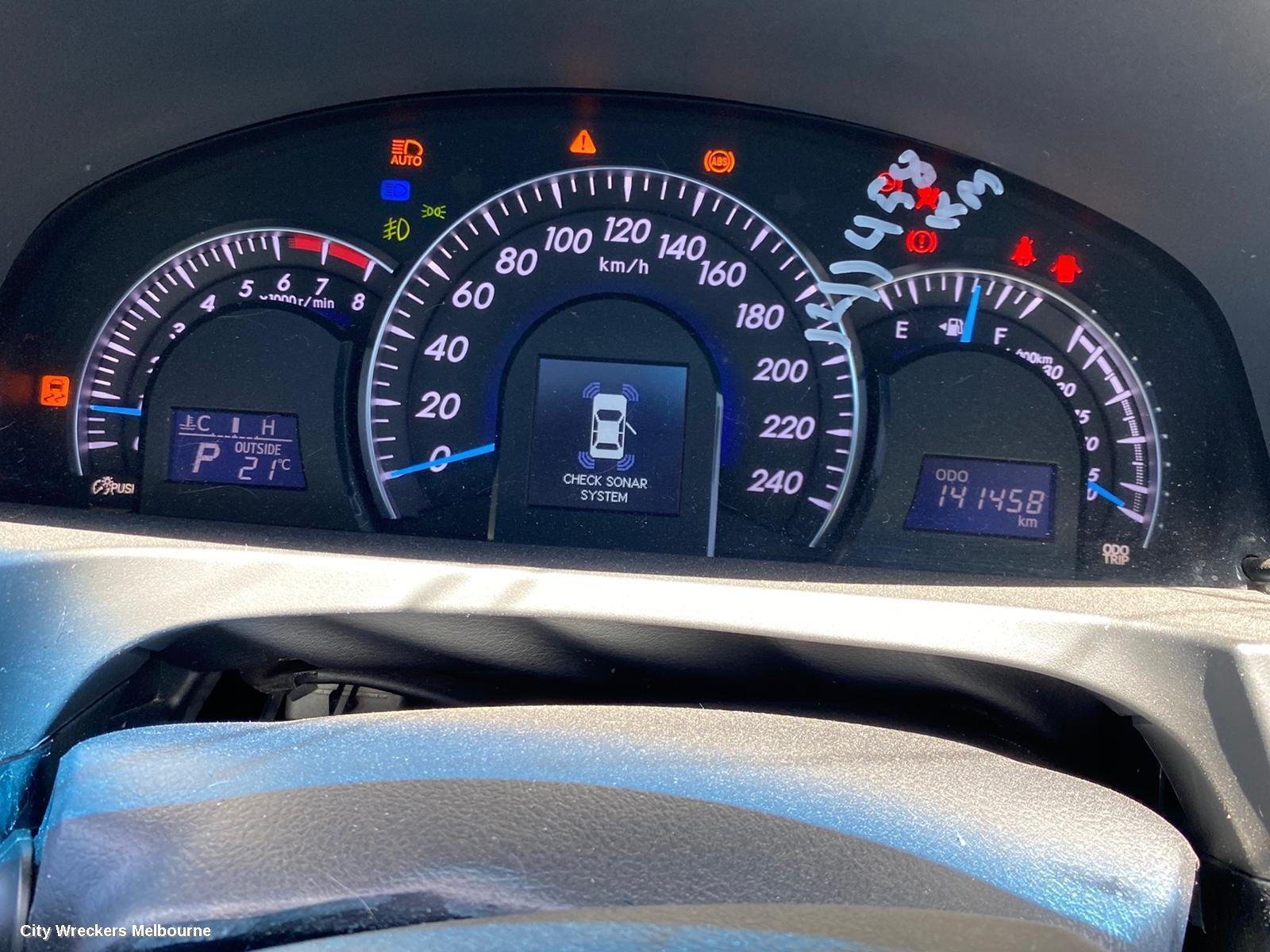 TOYOTA AURION INSTRUMENT CLUSTER, INSTRUMENT CLUSTER, GSV50R, AT-X/PRESARA/PRODIGY/TOURING, 02/2012 - 08/2017