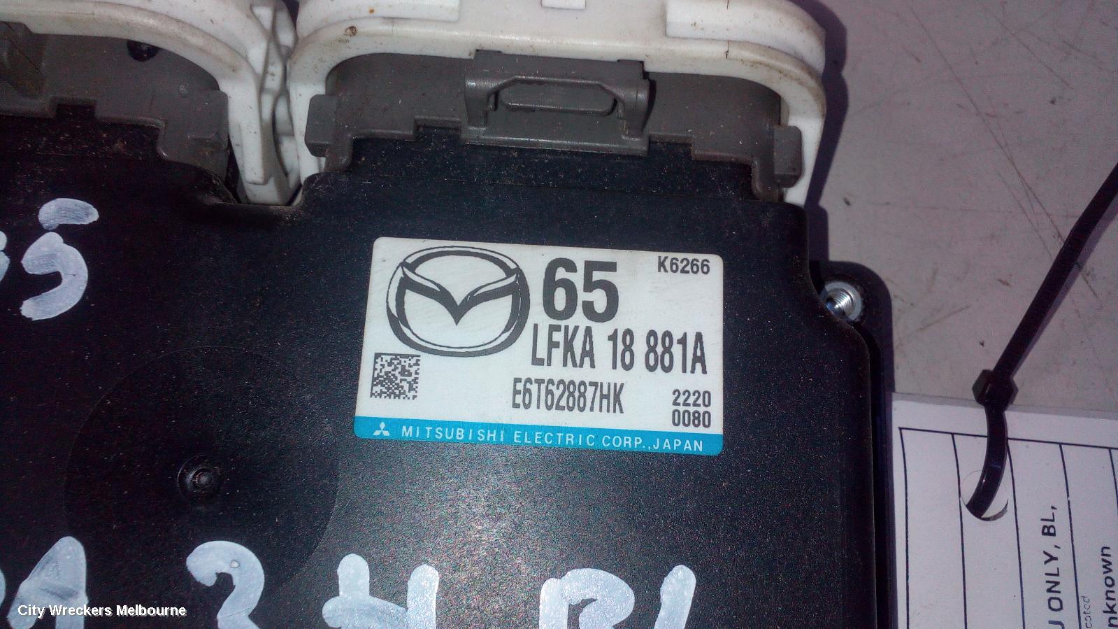 MAZDA 3 ECU, ENGINE ECU, 2.0, LF, PETROL, AUTO T/M, ECU ONLY, BL, 09/2011 - 10/2013