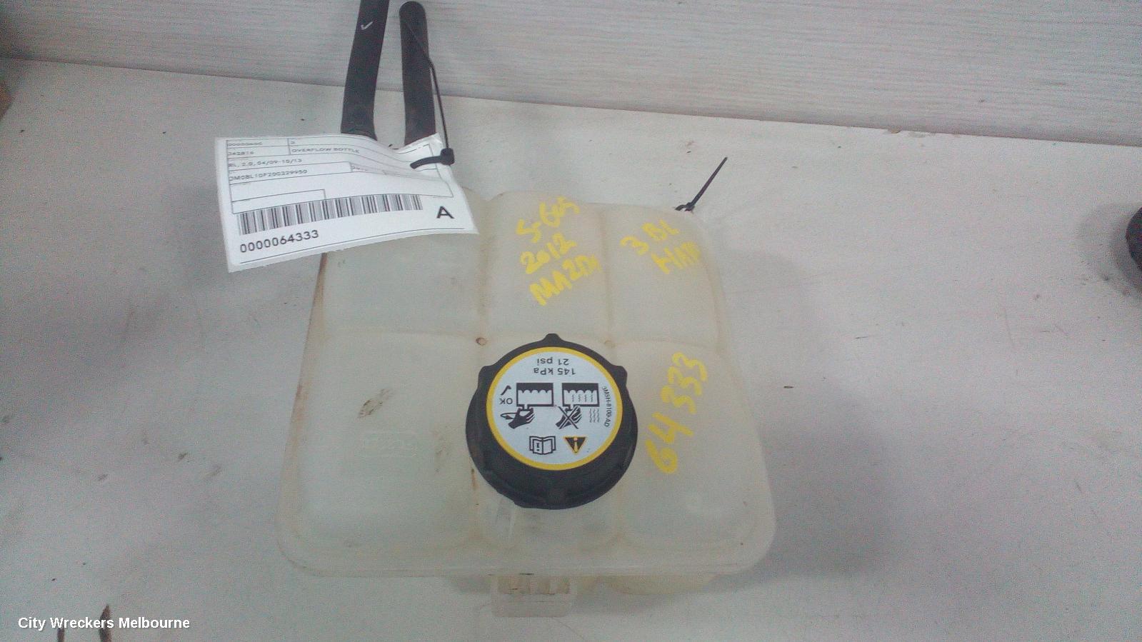 MAZDA 3 OVERFLOW BOTTLE, BL, 2.0, 04/2009 - 10/2013
