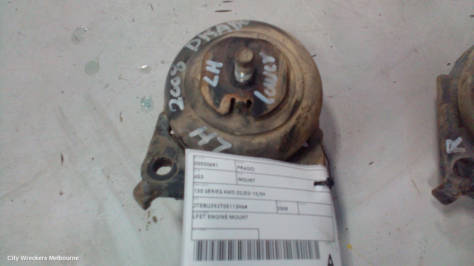 TOYOTA PRADO MOUNT, 120 SERIES 4WD 02/2003 - 10/2009