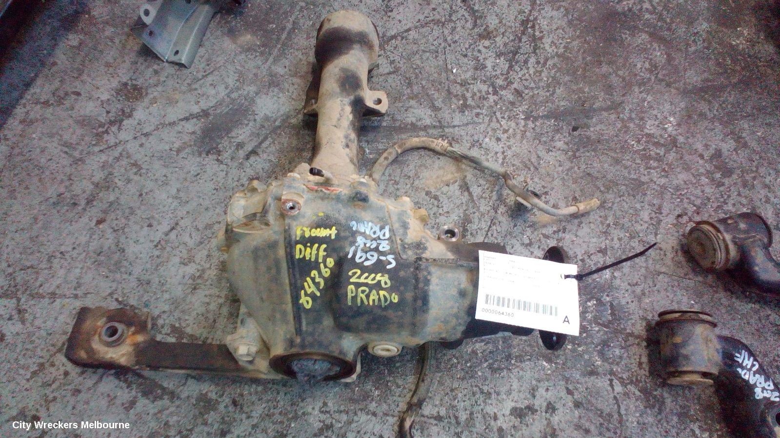 TOYOTA PRADO DIFFERENTIAL CENTRE, FRONT, 4.0, 1GR, PETROL, 120 SERIES, 3.727 RATIO (A01..), 02/2003 - 10/2009