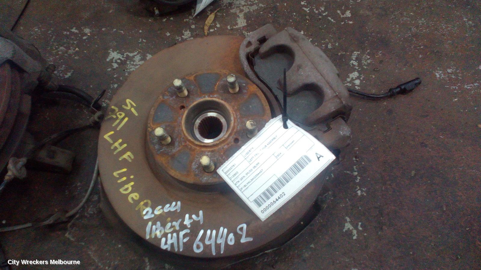 SUBARU LIBERTY LEFT FRONT HUB ASSEMBLY, 4TH GEN, 09/2003 - 08/2009