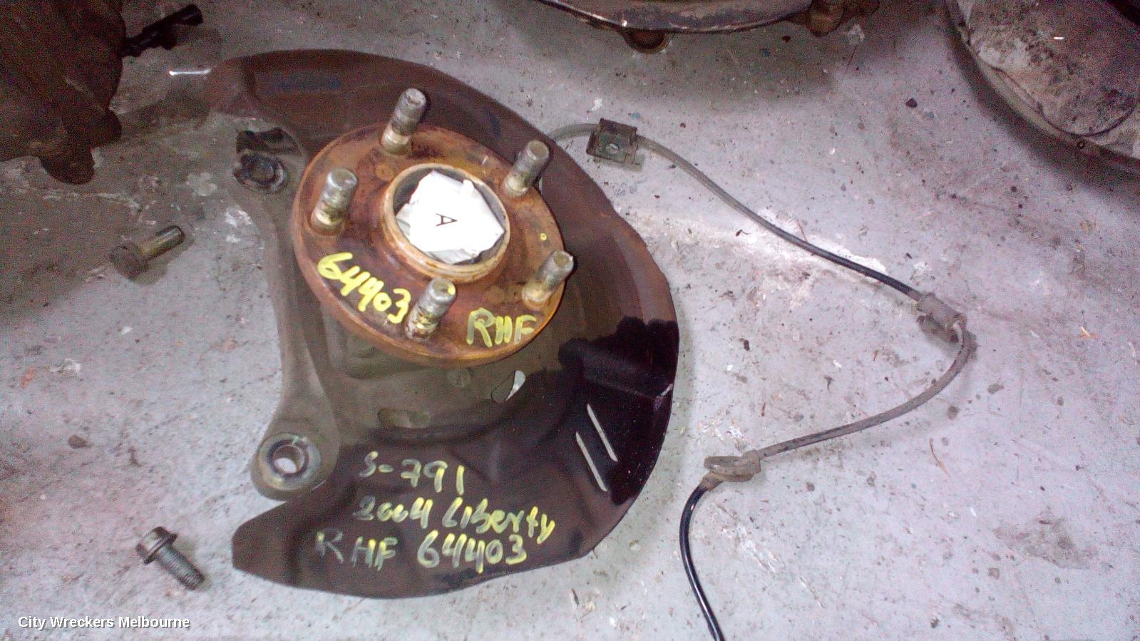 SUBARU LIBERTY RIGHT FRONT HUB ASSEMBLY, 4TH GEN, 09/2003 - 08/2009