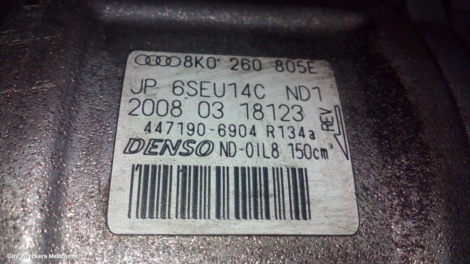 AUDI A4 A/C COMPRESSOR, B8 8K (A4), 1.8, PETROL, 02/2008 - 06/2012