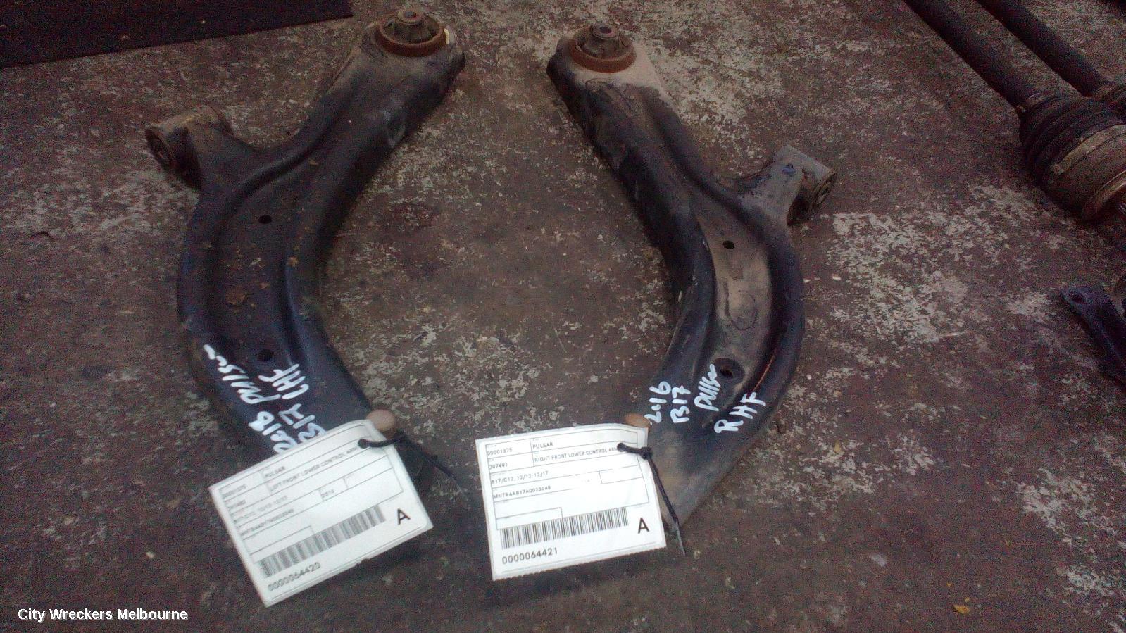 NISSAN PULSAR LEFT FRONT LOWER CONTROL ARM, B17/C12, 12/2012 - 12/2017