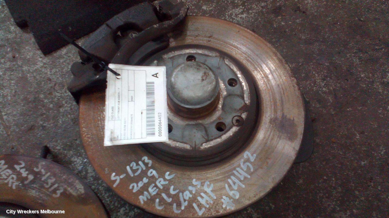 MERCEDES CLC CLASS LEFT FRONT HUB ASSEMBLY, CL203 08/2008 - 03/2011