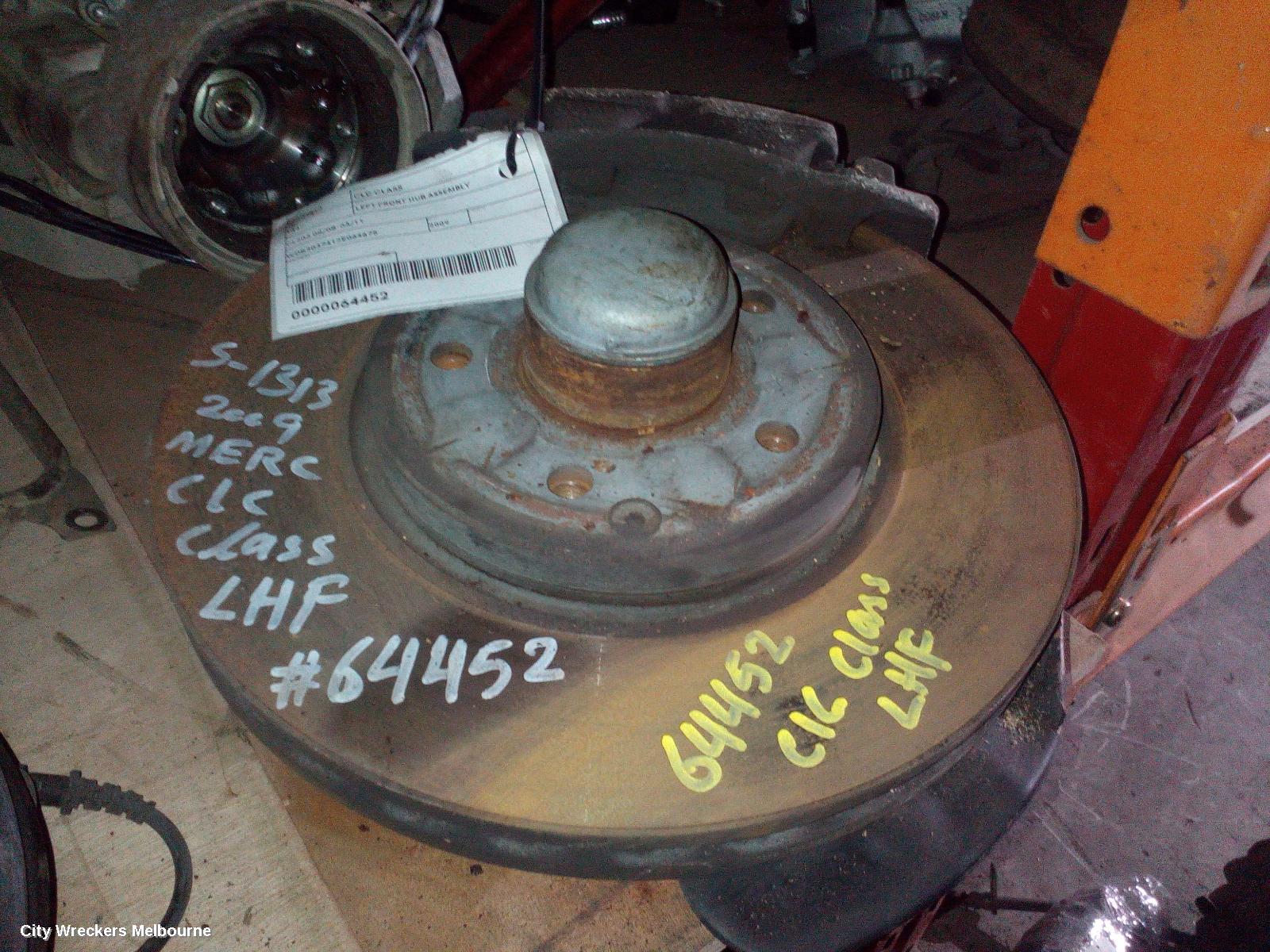 MERCEDES CLC CLASS LEFT FRONT HUB ASSEMBLY, CL203 08/2008 - 03/2011