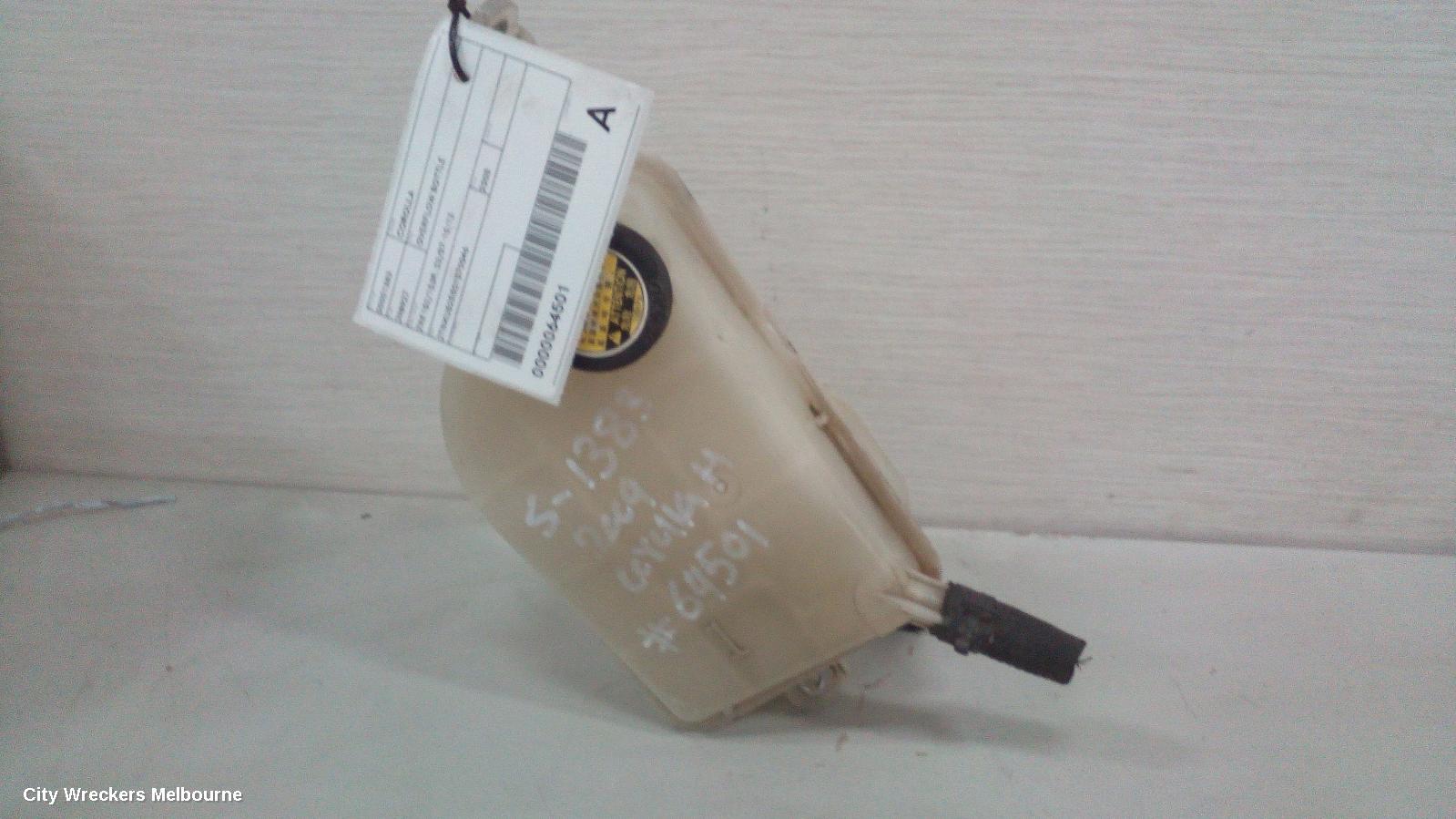 TOYOTA COROLLA OVERFLOW BOTTLE, ZRE152/20153R, 03/2007 - 10/2013