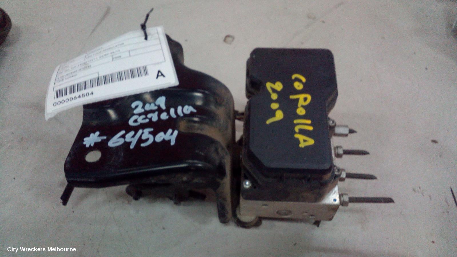 TOYOTA COROLLA ABS PUMP/MODULATOR, ZRE152, P/N 4405012211, 03/2007 - 09/2012