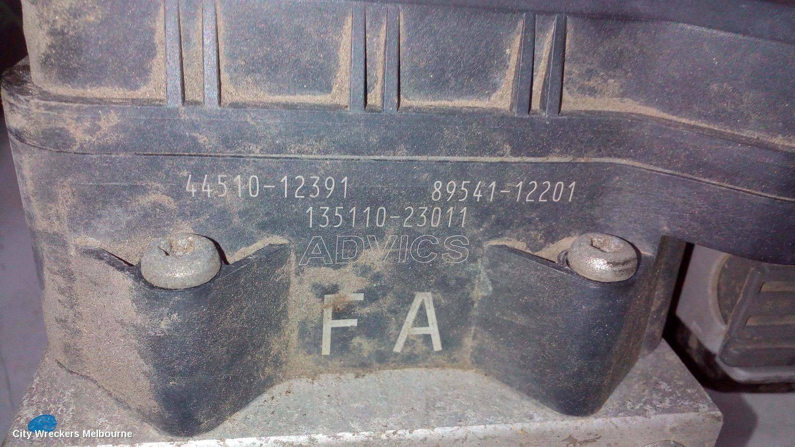 TOYOTA COROLLA ABS PUMP/MODULATOR, ZRE152, P/N 4405012211, 03/2007 - 09/2012